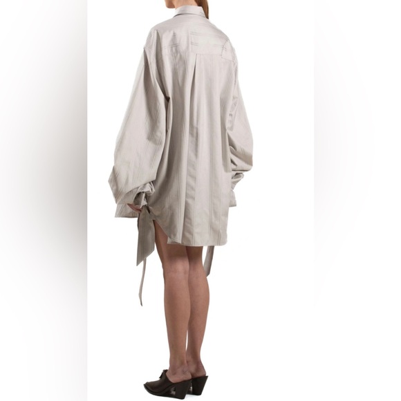 Elleme Paris Wm’s Maxi Sleeve Oversized Shirt Strippy Grey -Sz: 34 - SH017COT30. - Picture 2 of 3